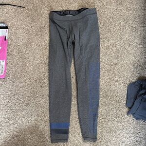 Under Armour womenCharcoal and Blue Leggings